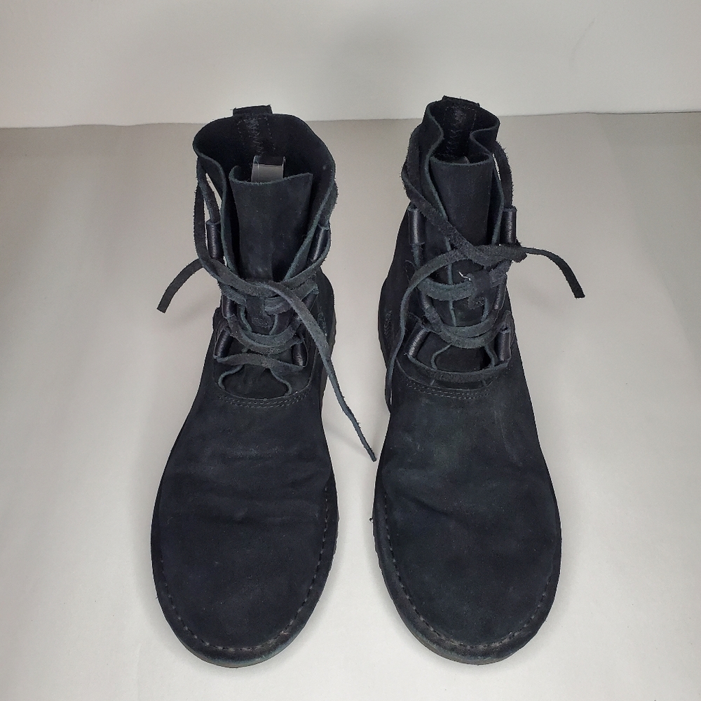 UGG Elvi Brown Suede Lace-up Ankle Boots Size 8 - Picture 2 of 10